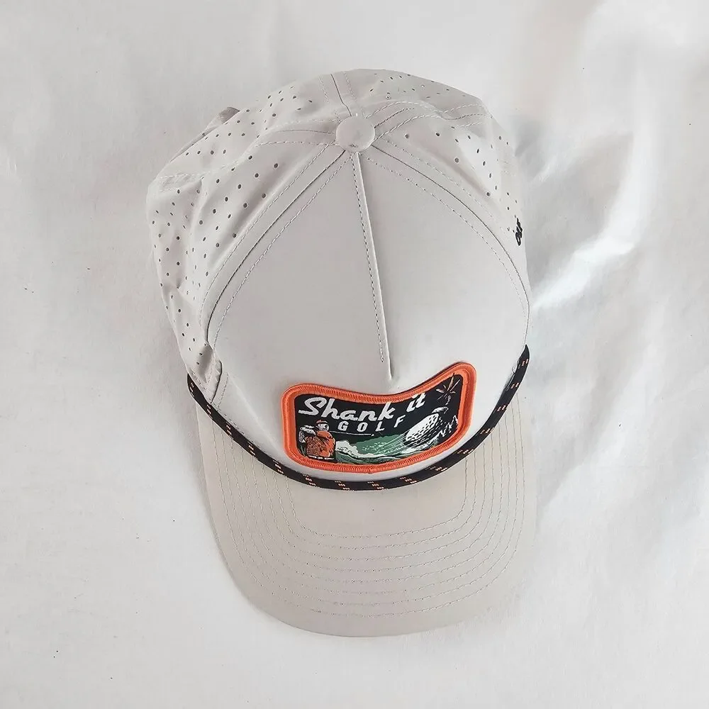 Shank It Golf Hat Snapback Rope Cap Adjustable Performance Golf Bomb Desert